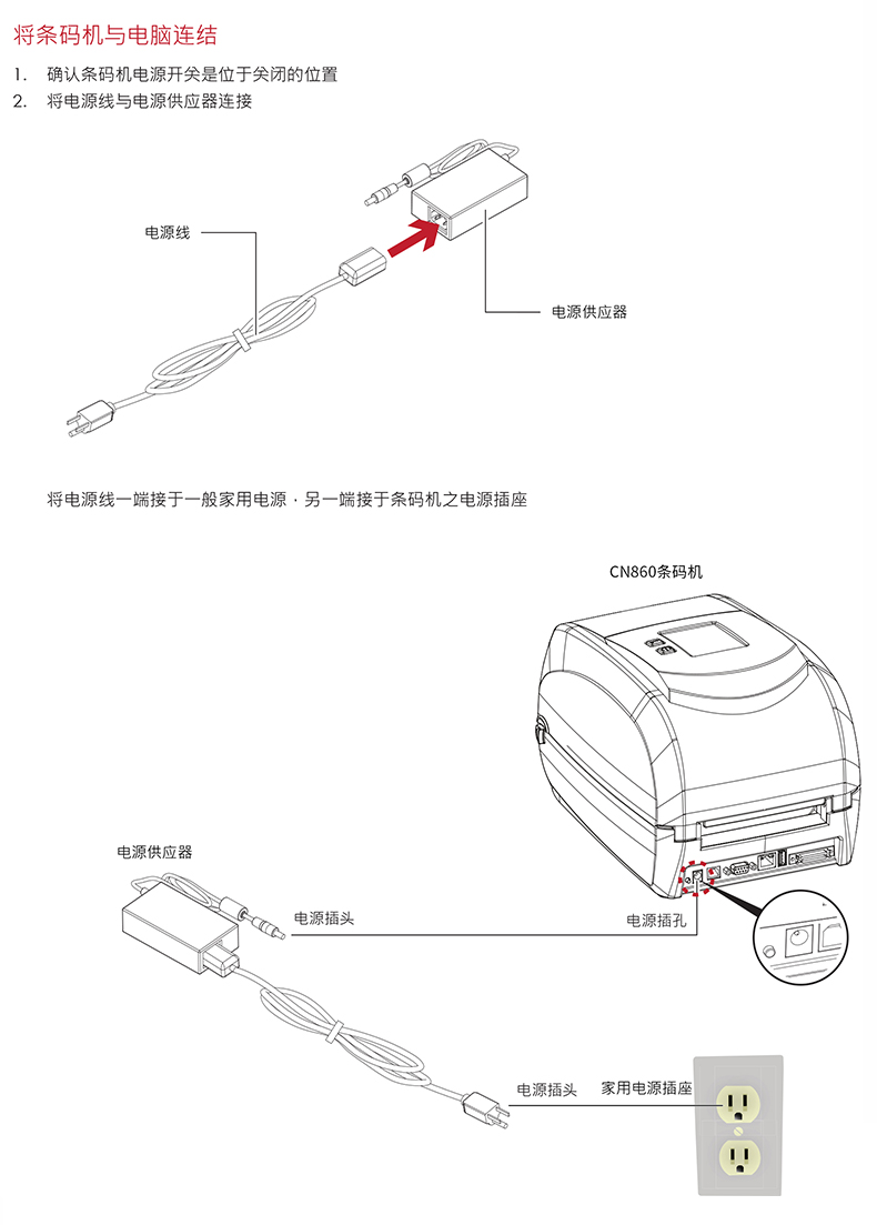 CNIST CN860条码打印机 热敏热转印固定资产不干胶标签机 600dpi高清晰可选配WiFi蓝牙(图21)