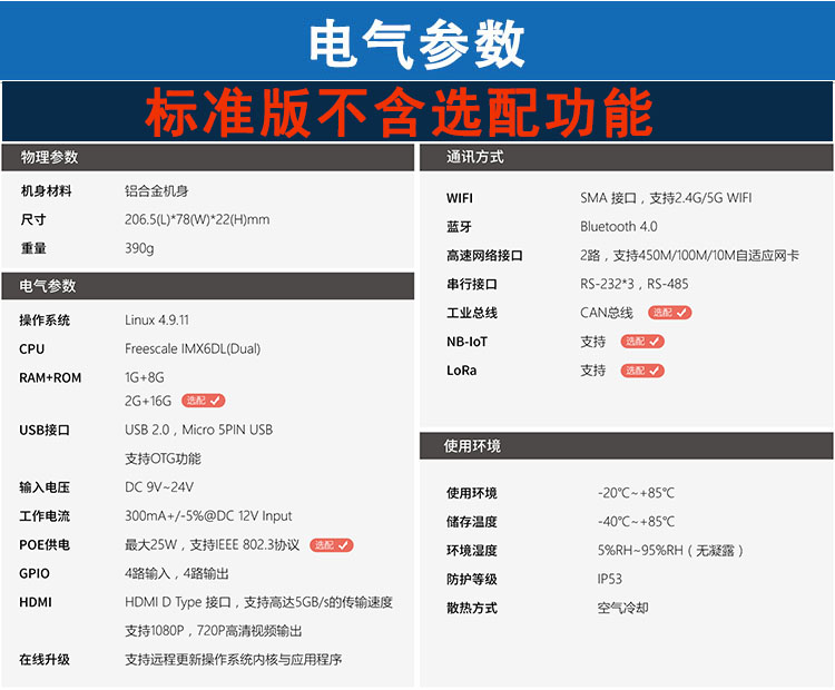 CNIST多功能智能集中网关适用智能边缘计算工业级优选高性能数据采集信号接收网关WiFi+网口+4G 标准版数据采集智能网关(图9)